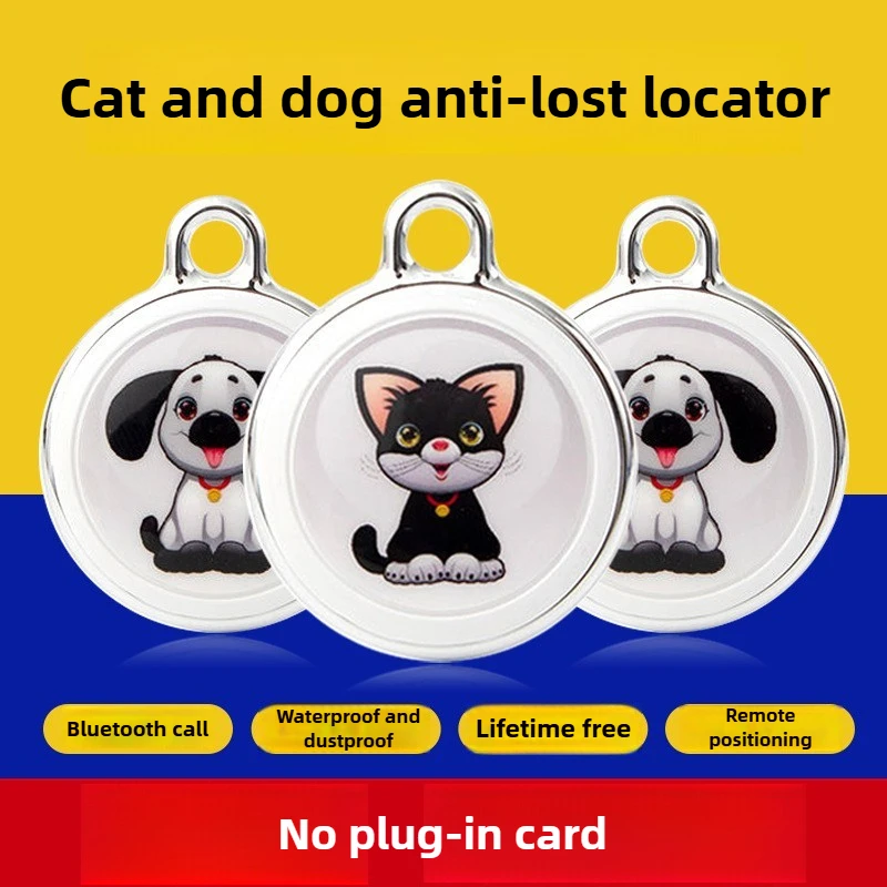 

Локатор для домашних животных, позиционирование щенка, анти-потерянный беспроводной двусторонний водонепроницаемый отслеживающий ошейник для собак, позиционирование Bluetooth, устройство против потери