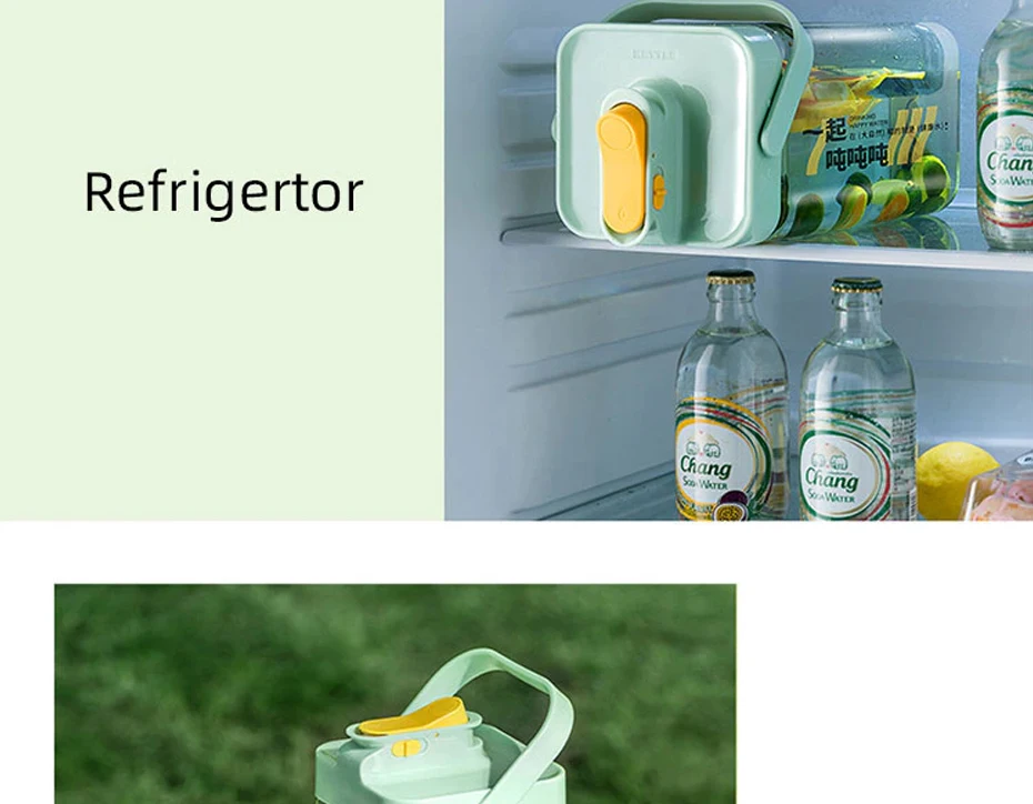Bollitore Freddo 3,5 Litri Con Rubinetto – Tanica Per Acqua, Succhi, Tè E Bevande – In PP Alimentare, Adatto A Frigorifero, Resistente Da -20°C A 120°C - 3