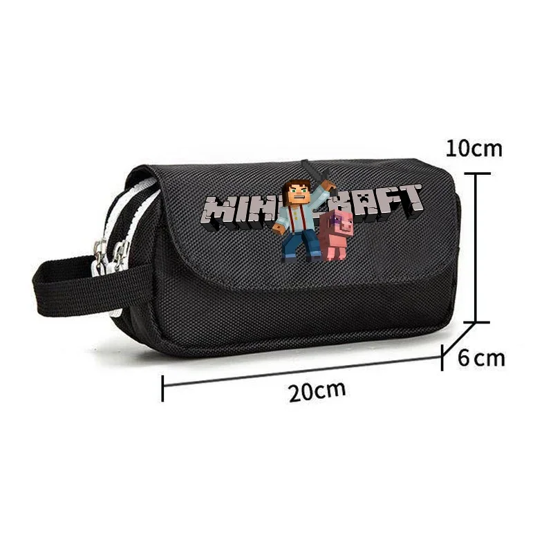 Miner Crafting Pixel Series Pencil Case Hot Game Student Stationery Box Large Capacity Canvas Pen Pouch School Supplies Gifts view 3