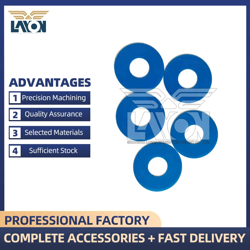 LAYON 100Pcs Blue 32mm Rubber Sucker for Offset Printing Machine Suction Cup 32*13*0.5mm 32*15*0.5mm for HD Press Machine Parts