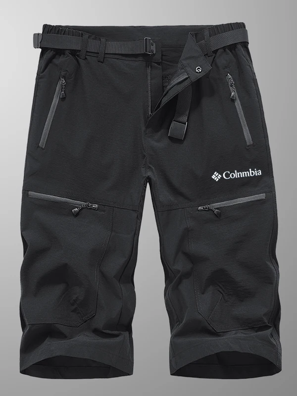 

Qui Dry Ice Silk Men's orts Summer Thin Straight Leg Seven Foot Pants Casual Workwear Sports Windproof Pants