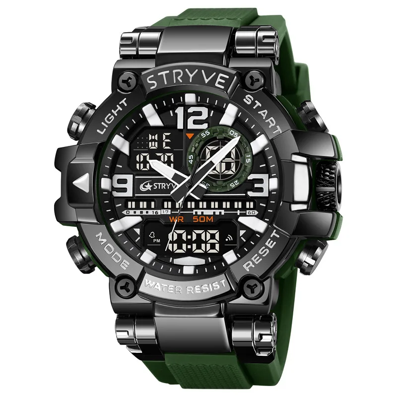 UTHAI CQ254 Fashion Sports Electronics Watch Colorful Night Light Man Watch Waterproof Multi Functional Clock Watches for Man image 3