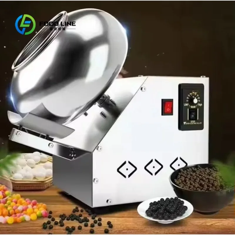 Customized Commercial Chocolate Coating Machine for Nut Peanut Candy Automatic Spraying Polishing Hot Air Drying Stainless Steel