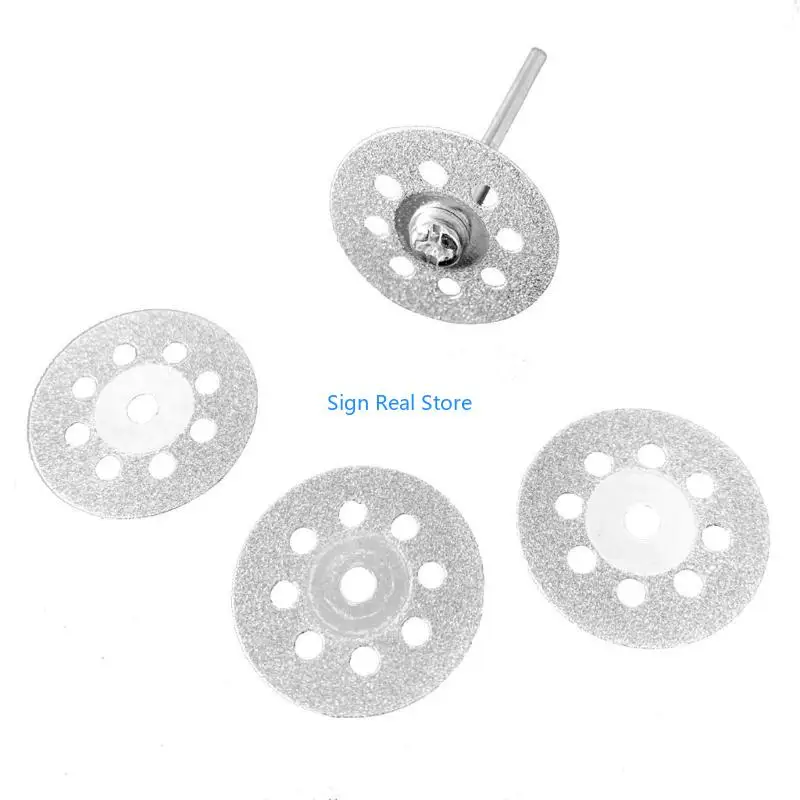 

40Pcs 22mm Diamond Cutting Wheel Set With 8 Mandrels For Rotary Cutting Tools 41XB