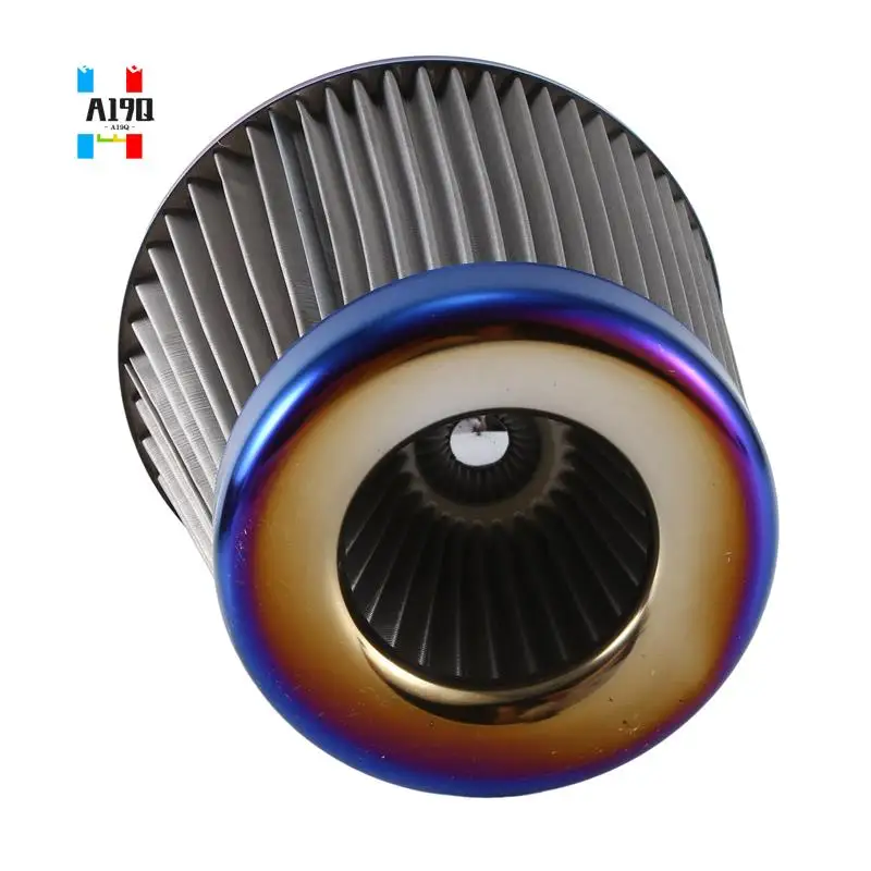 

A19Q-76Mm High Flow Air Filter Intake Filter Mushroom Head Car Turbo Pipe Intake Sleeve Universal Set Kit Red