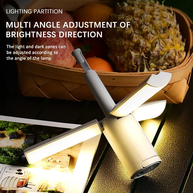 Handheld Hanging Lights Outdoor Multifunctional Folding Camping Light Led Tent Atmosphere Lamps Student Dormitory Lighting Lamp