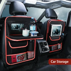 Car Backseat Organizer with Tablet Holder Car Storage Organizer with Foldable Table Tray Car Seat Back Protectors