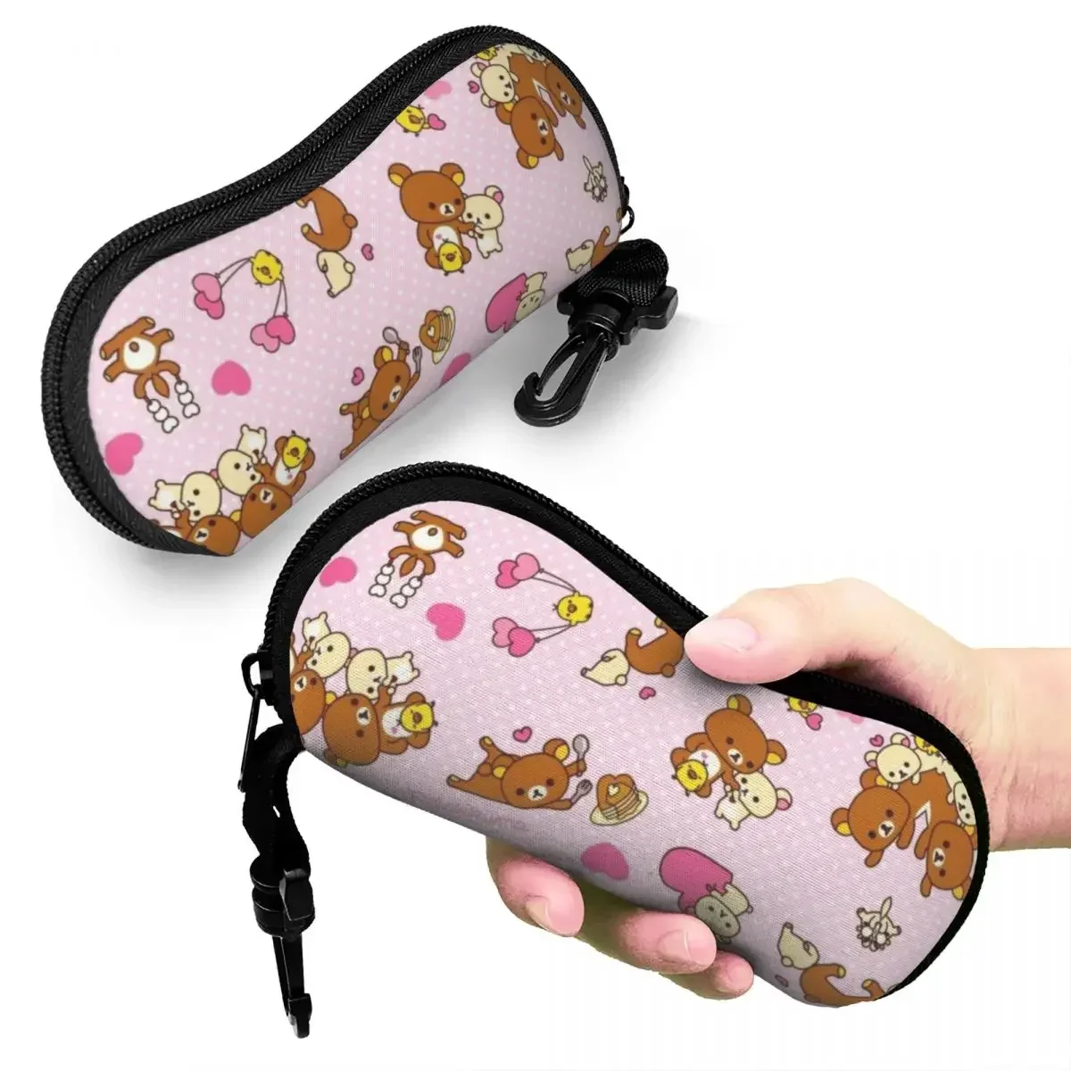 

Изготовленный на заказ футляр для очков Rilakkuma, портативный футляр для очков в форме манги, коробка для солнцезащитных очков