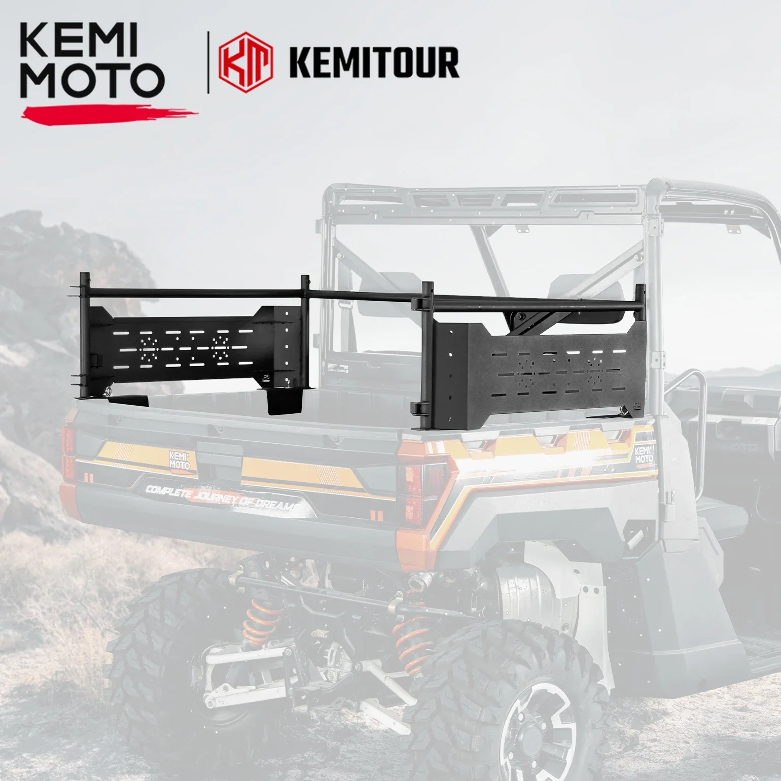 KEMIMOTO Rear Cargo Rack Heavy Duty Bed Rack Compatible with Polaris Ranger 1000 / XP 1000 / XP 900 / XP 570 2014-2023 2024