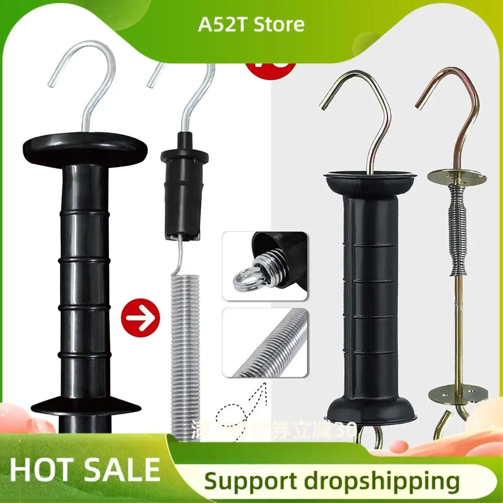 

A52T 12 Pcs Insulated Fence Plastic Gate Handle Insulated Spring Tension For Pasture Gates Replacement Accessories For Fencing