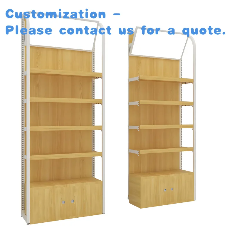 custom.Customized Heavy-Duty Double Sided Metal Gondola Shelving Supermarket Food Display Rack Powder Coated Adjustable 4