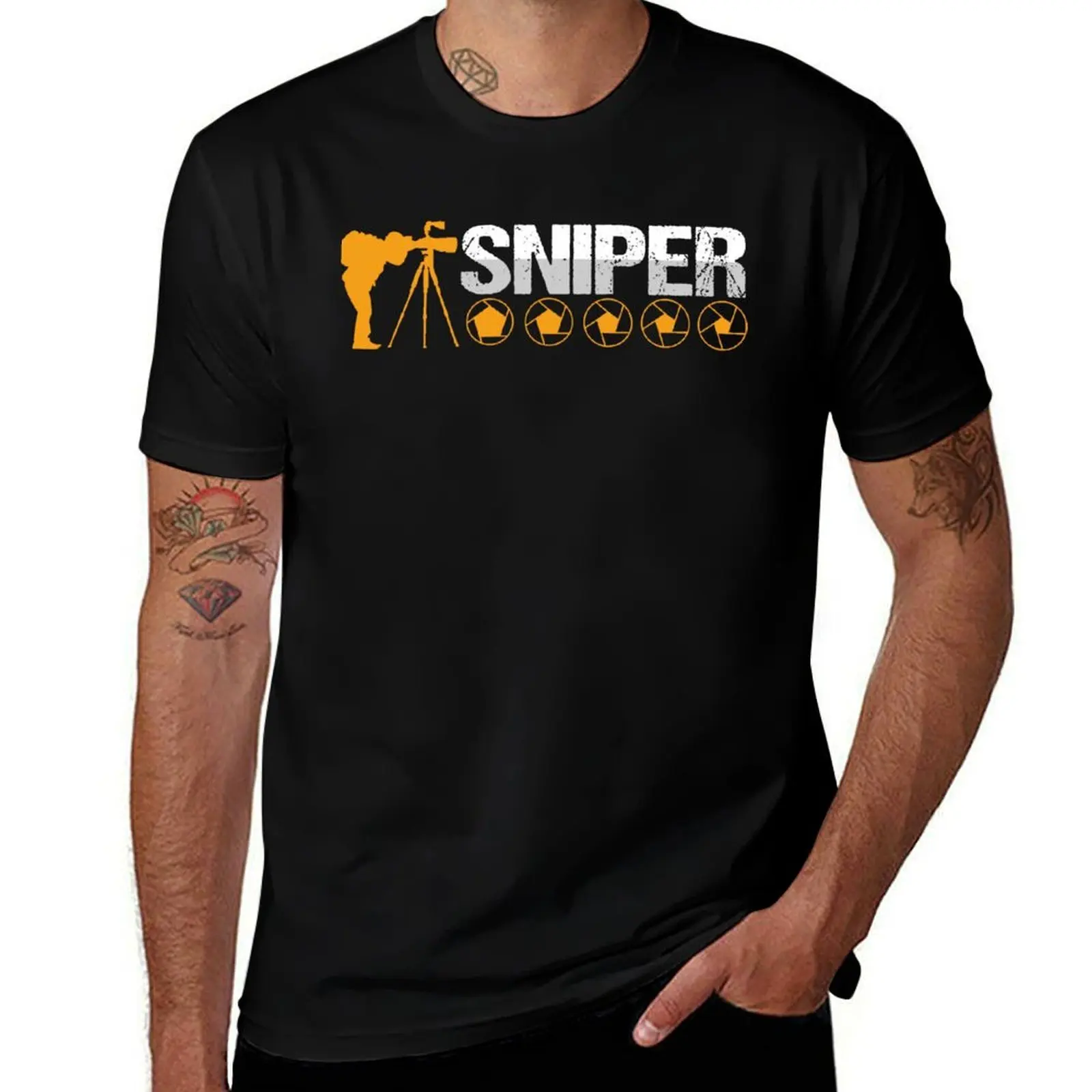 Sharp Sniper Photographer Cameraman Shutterbug T-Shirt UV Protection Outdoor Tee Shirt T-Shirt