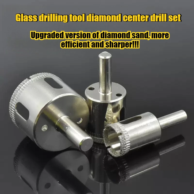 Glass drilling tool diamond center drill set, suitable for glass, ceramic tiles, jade special drilling and polishing drill bits
