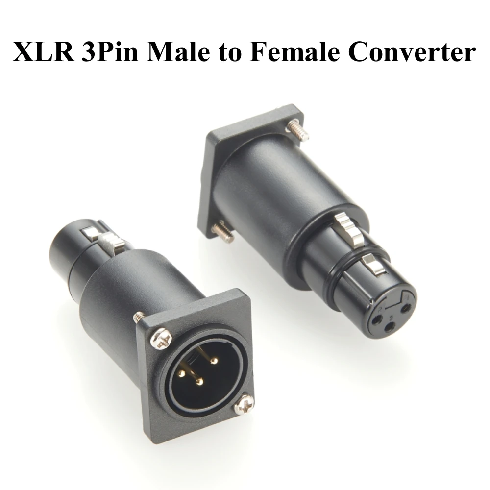 

D Series XLR 3Pin DMX 512 Male to Female Converter Chassis Flange Panel Mount Feedthrough Adapter Compatible Neutrik NA3MDF