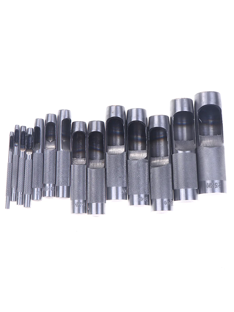 Poinçon rond en acier pour l'artisanat du cuir, poinçon de trous creux pour joints métalliques, cuir, plastique et caoutchouc, 3-25MM, 1 pièce