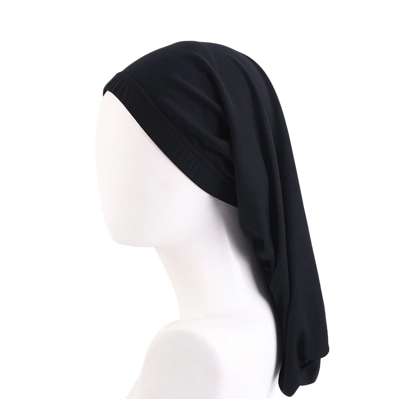 Neue Männer Zöpfe Dreadlocks Nacht Schlaf Kappe Lange Schwanz Motorhaube Kappe Breite Elastische Band Chemo Krebs Hut Unisex Einfarbig Kopf Wrap – Detail 7