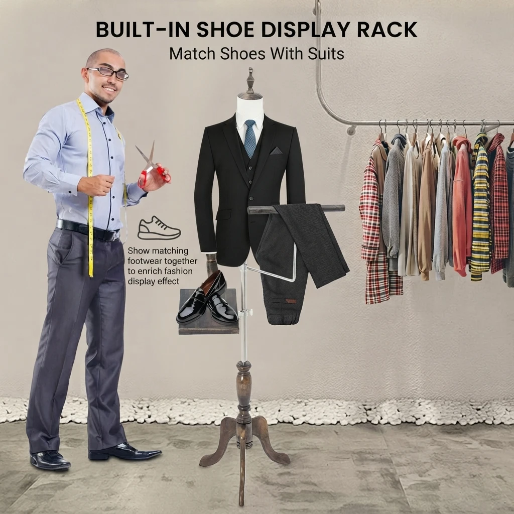 หุ่นโชว์เสื้อผ้าชายแบบปรับความ - Men Shoes Rack บทวิจารณ์และราคา