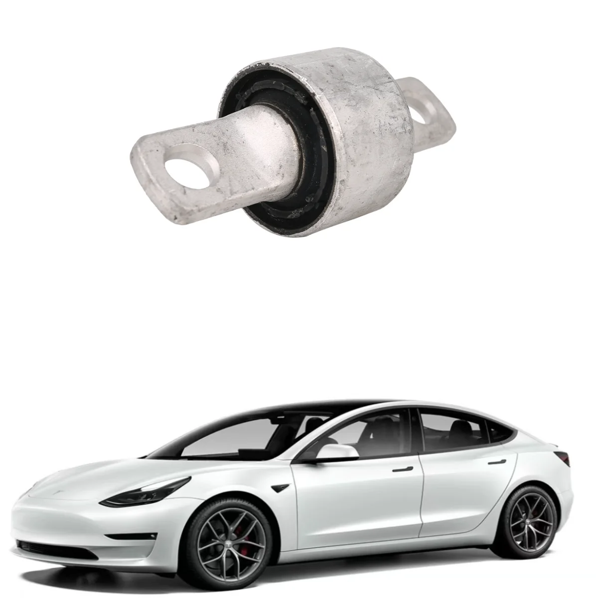 

For Tesla model 3/Y front lower suspension swing arm lower fork balance bar straight arm rubber sleeve rubber sleeve