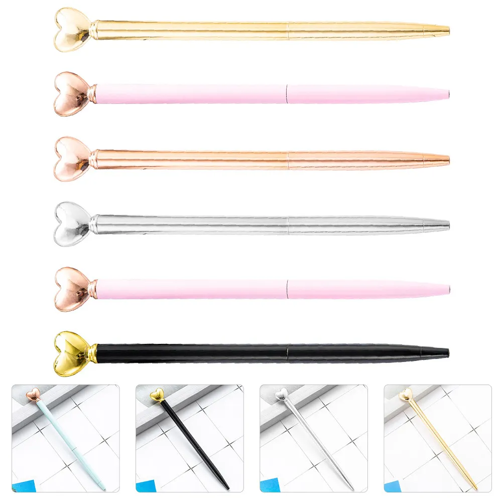 6 pcs Pens Writing School Office Gel Smooth Ink Halloween Christmas New Year Cute Ballpoint Pen Colorful Ballpoint Pen Set Metal