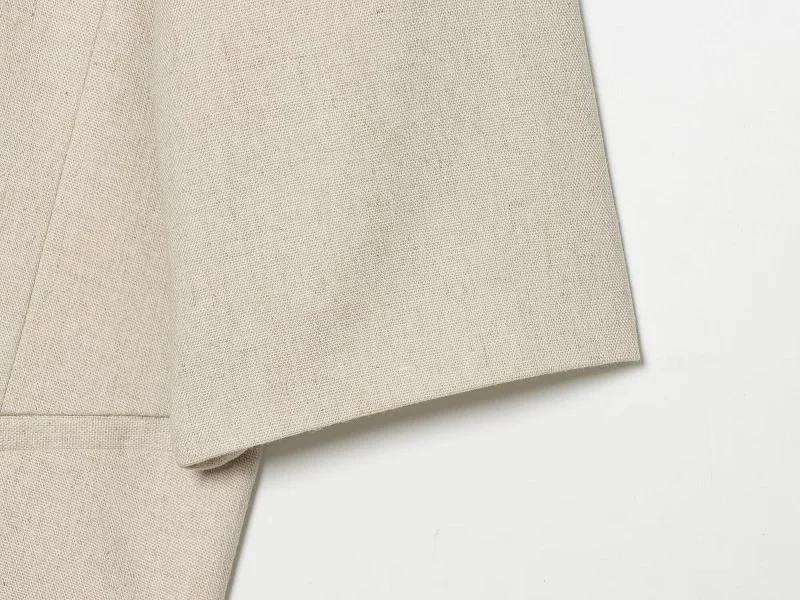 MUJER Büro-Cropped-Blazer für Damen, zweireihiger Freizeitblazer, kurzärmelige figurbetonte Jacken für Damen, neu in der Kategorie Oberbekleidung – Detail 8