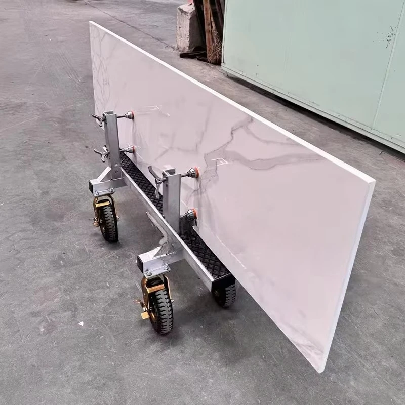 Slab Mobile Technology Production Stone Aluminum Installation Cart Silver Custom Mobile Slab Processing Equipment
