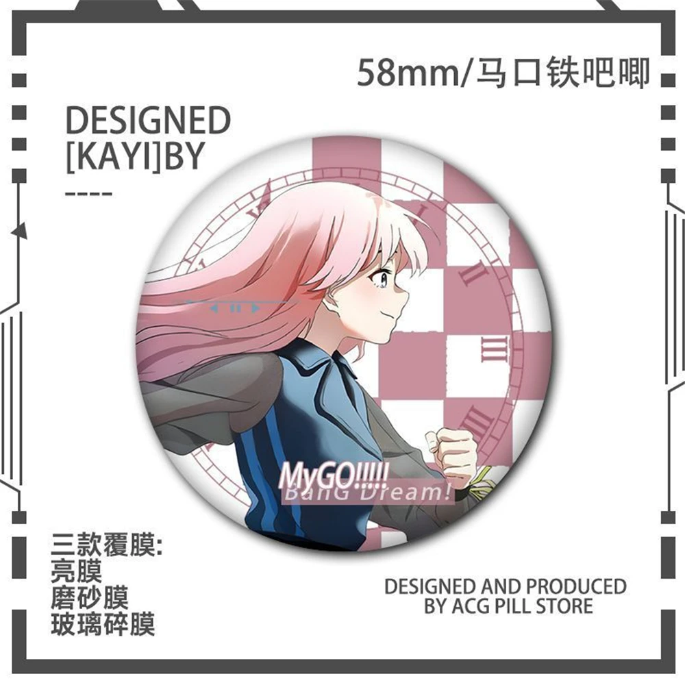 Anime BanGDream! Kasumi Toyama Tae Hanazono Rimi Ushigome Saya Yamabuki Cosplay Badge Pin SPTE Tinplate Brooch Accessories Prop