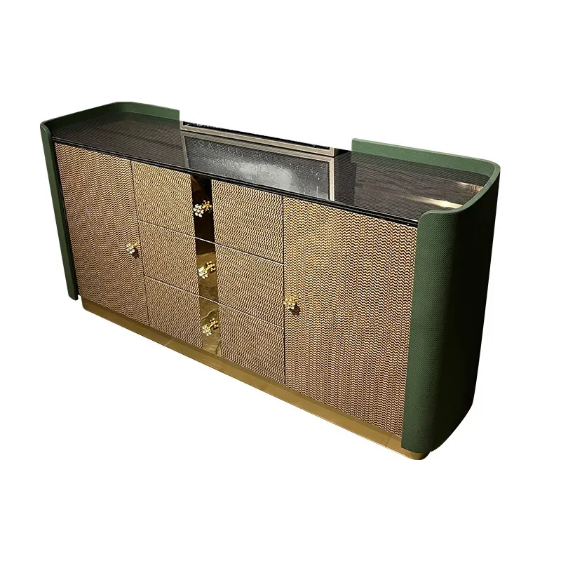 

Modern light luxury dining side cabinet high-end luxury villa restaurant locker high-end entrance decorative cabinet