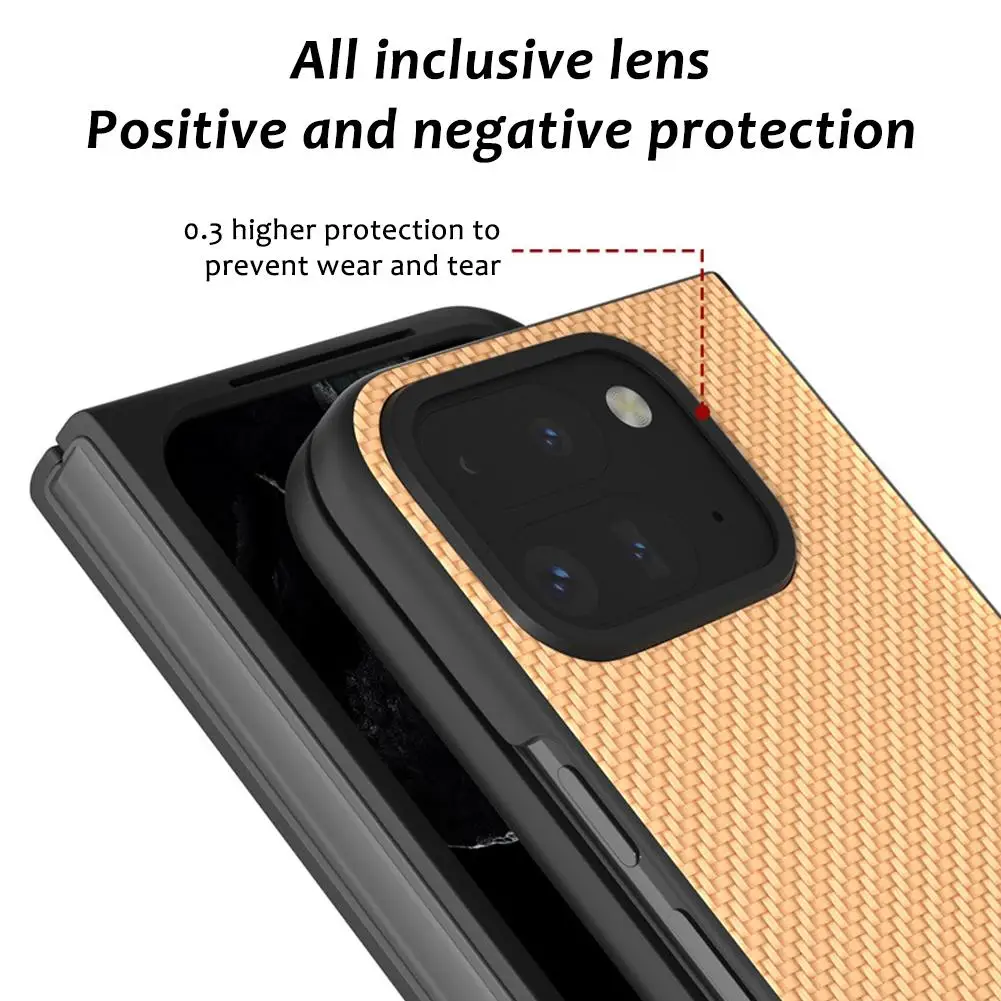 FOR Google Pixel 9pro Fold Phone Case Carbon Fiber Leather Fall Case Fold2 Phone Case FOR Google Pixel 9pro Fold Phone Case