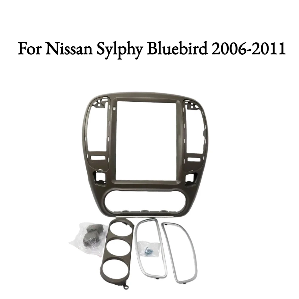 9,7-дюймовая 2-DIN панель для автомагнитолы Nissan Sylphy Bluebird 2006-2011, установочный комплект для установки DVD-аудиоплеера на приборную панель