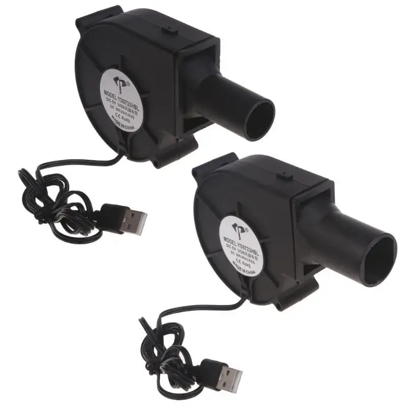 R9UF 9,7x9,7x3,3cm USB-aangedreven 5V-ventilator en enkele lijnblazer voor chef-koks smeden