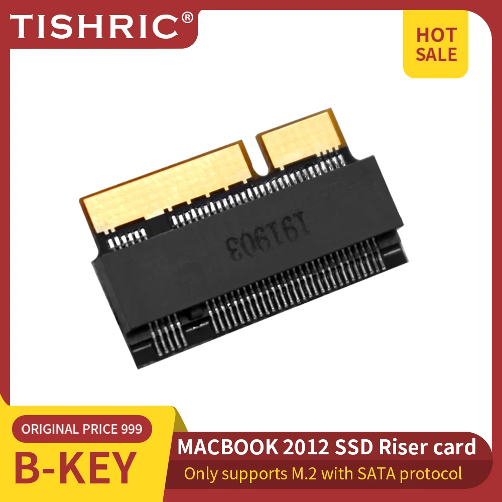 

Переходная карта TISHRIC 2012 SSD M.2 KEY-B, Интерфейсный жесткий диск 6 Pin + 17 Pin, подходит для MACBOOK 2012 SSD A1425 A1398