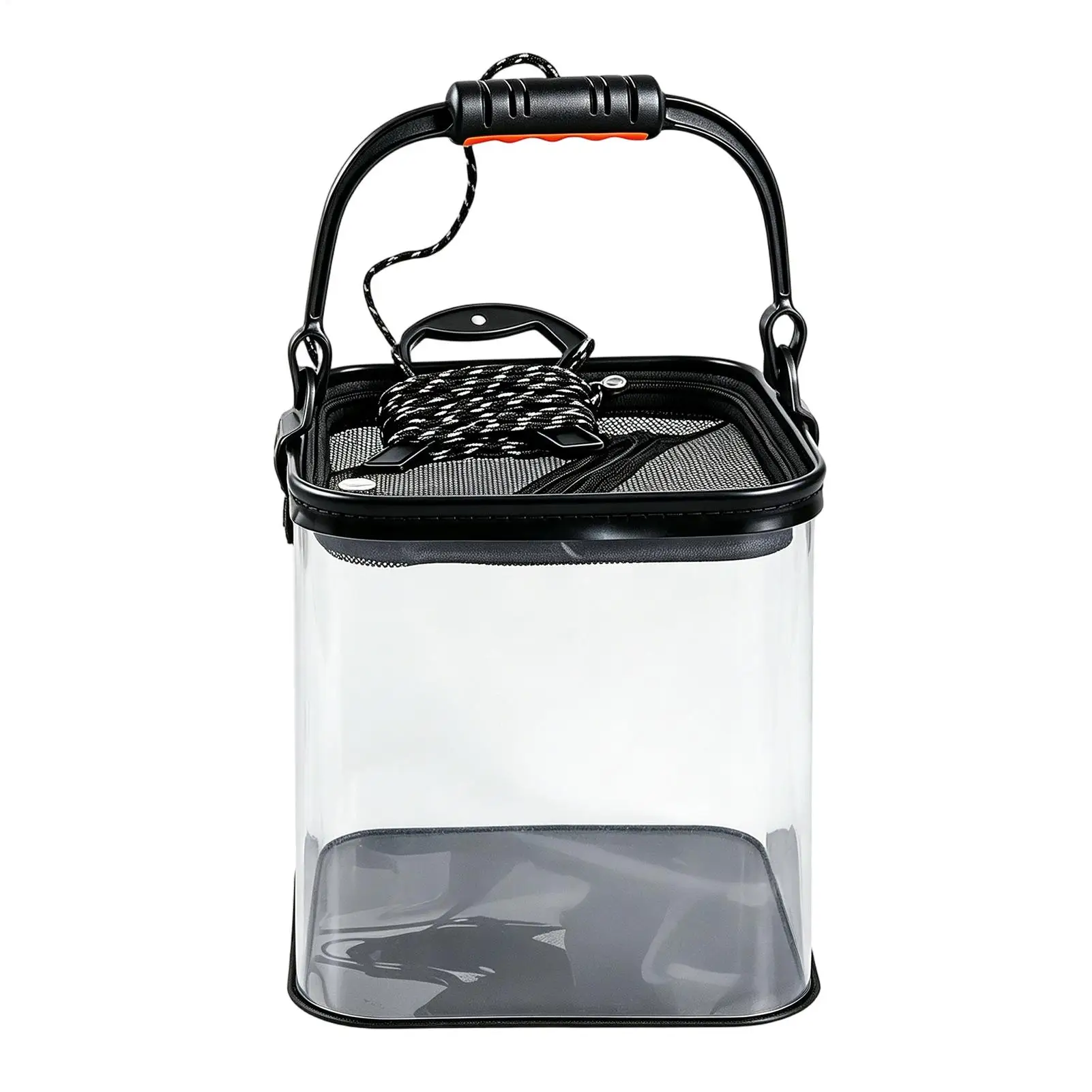 

Camping Bucket Fishing Bait Container Minnow Bucket Portable Foldable Transparent for Men Angler Fisherman Outdoor Shore Bank