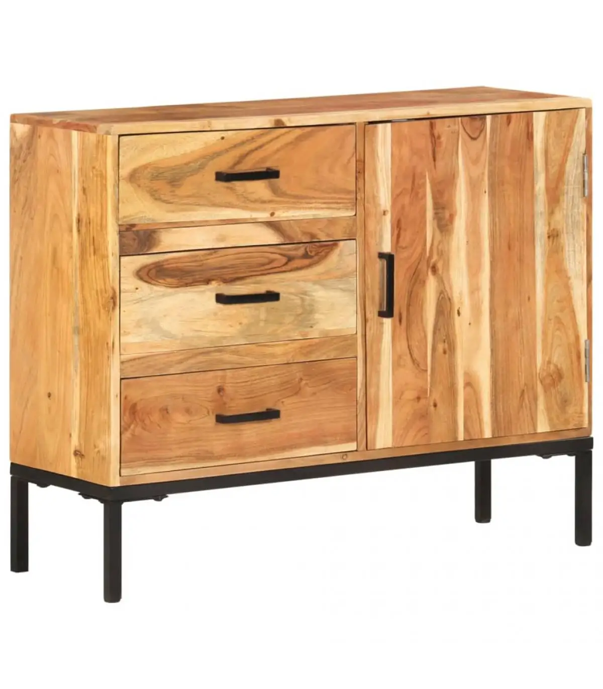 Acacia solid wood sideboard 88x30x73 cm