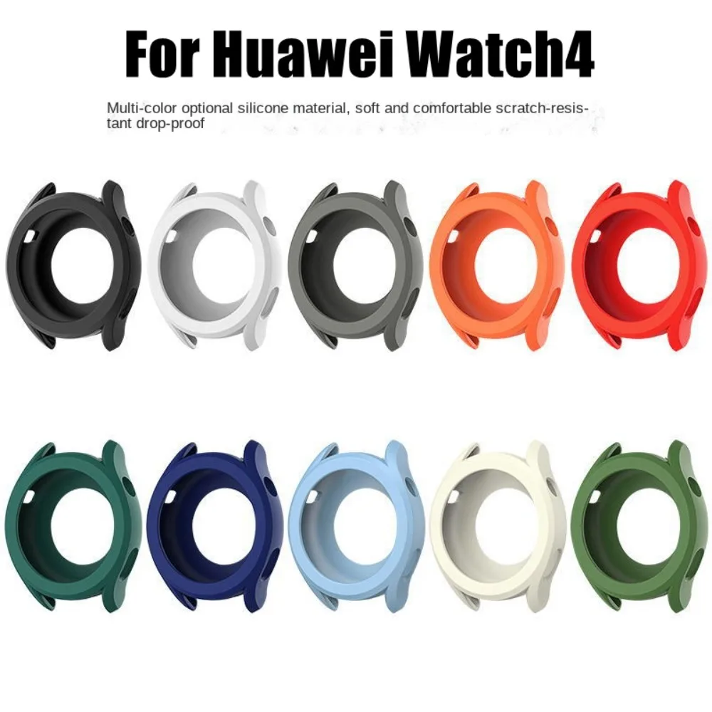 New Colorful Silicone Protector Case for Huawei Watch 4 Shockproof Fall Prevention Watch Shell Bumper Frame for Huawei Watch 4