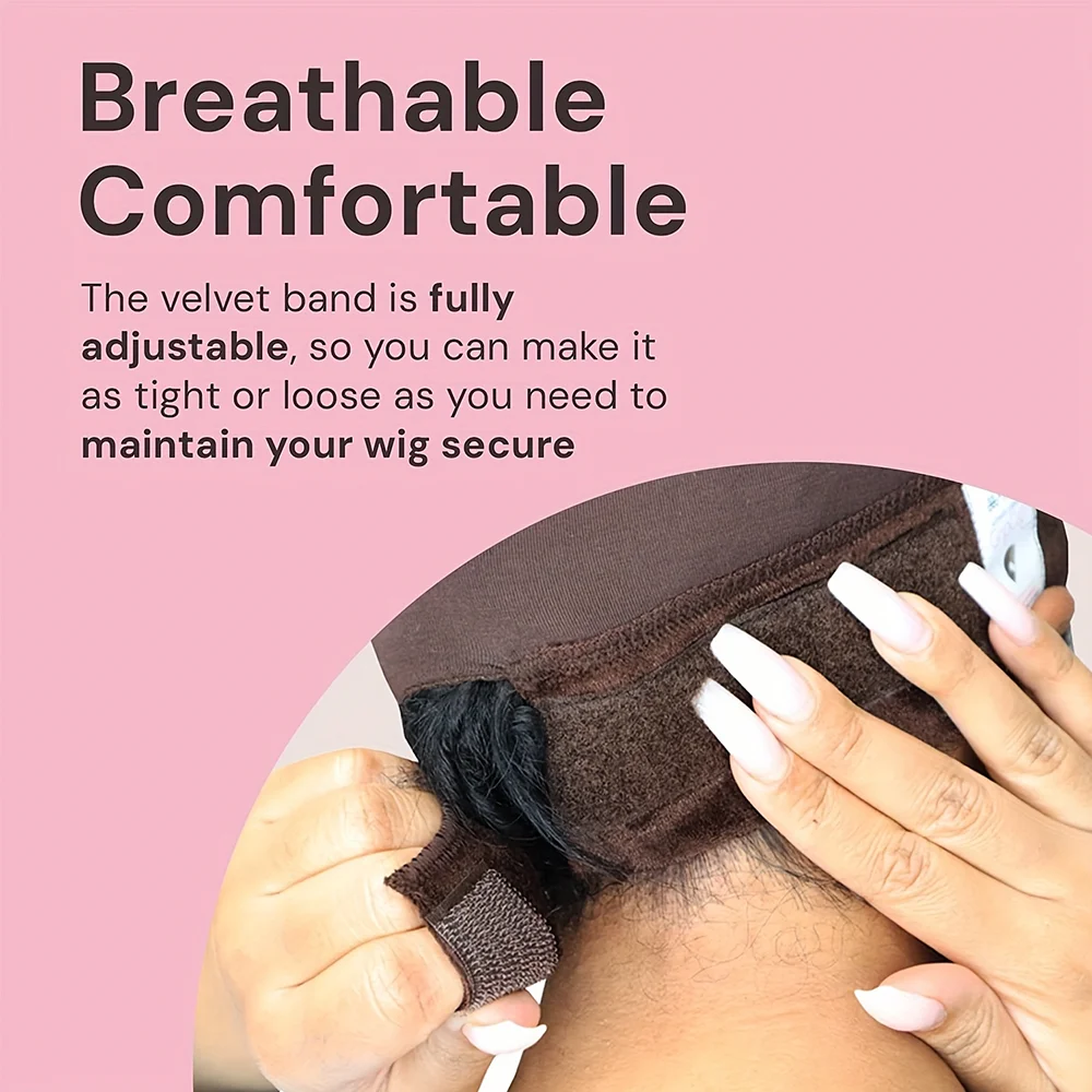Breathable Lace Invisible Wig Cap Anti-Slip Adjustable Mesh Cap Double C Ear Buckle Design Suitable for Wig Wearing Women Only