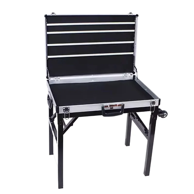 Night Market Stall Jewelry Box Portable Foldable Jewelry Organizer Boxes Multifunctional Aluminum Earring Display Stand