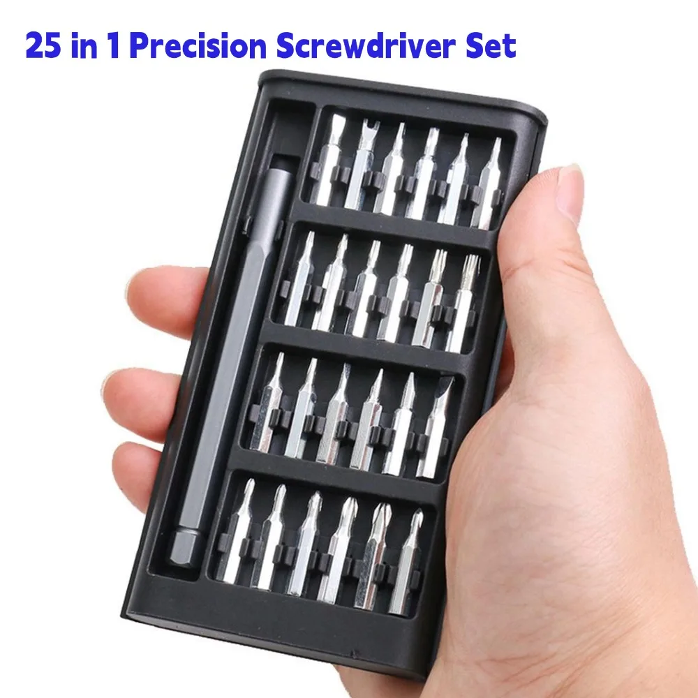 

Precision Screwdriver Set 25 in 1 Magnetic Screwdriver Head Torx Opening Repair Tools for iPhone Camera Watch Tablet PC