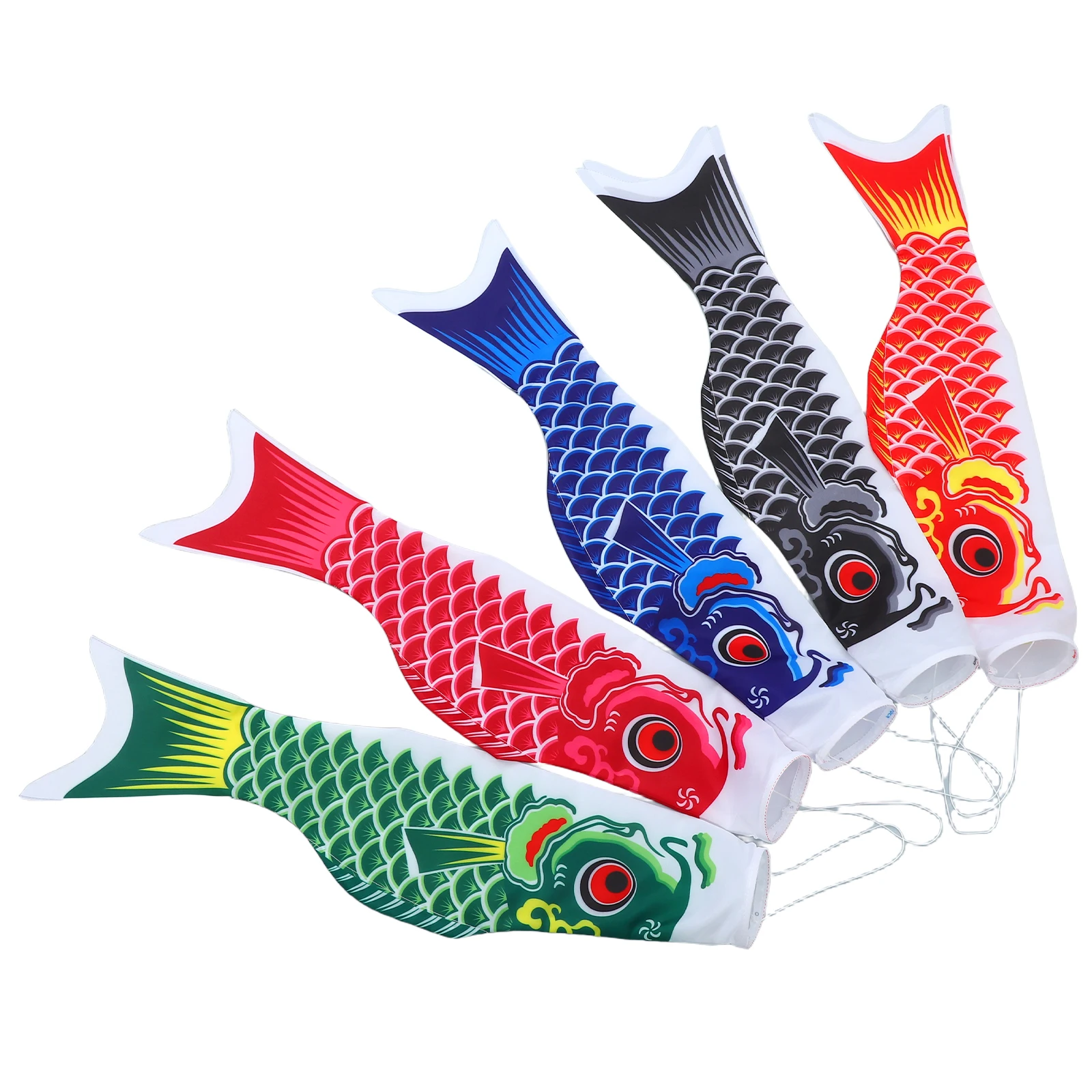

5Pcs Nobori Koinobori Japanese Carp Fish Windsocks Colorful Waterproof Hanging Wall Decor Dragon Boat Festival