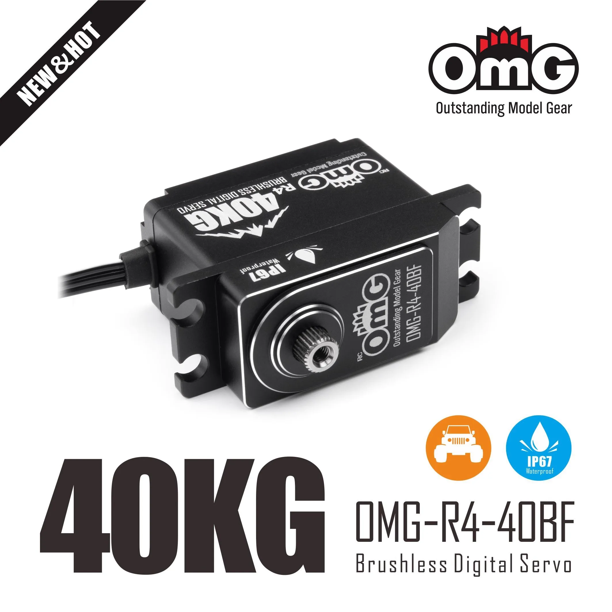 RCOMG 40kg brushless digital servo 25 32 36kg server all metal waterproof steel remote control car