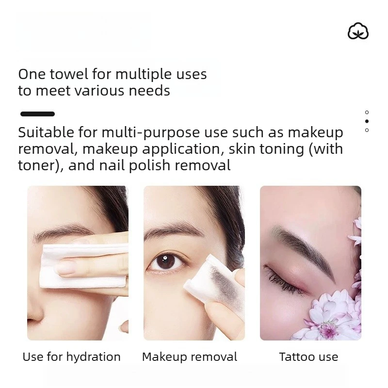 Nail Cotton Towel Tool Remover Cotton Pads 450 Pcs A Bag Multi-use Remove Nail Polish Cotton Face Make Up Remover Pad for Eyes view 4