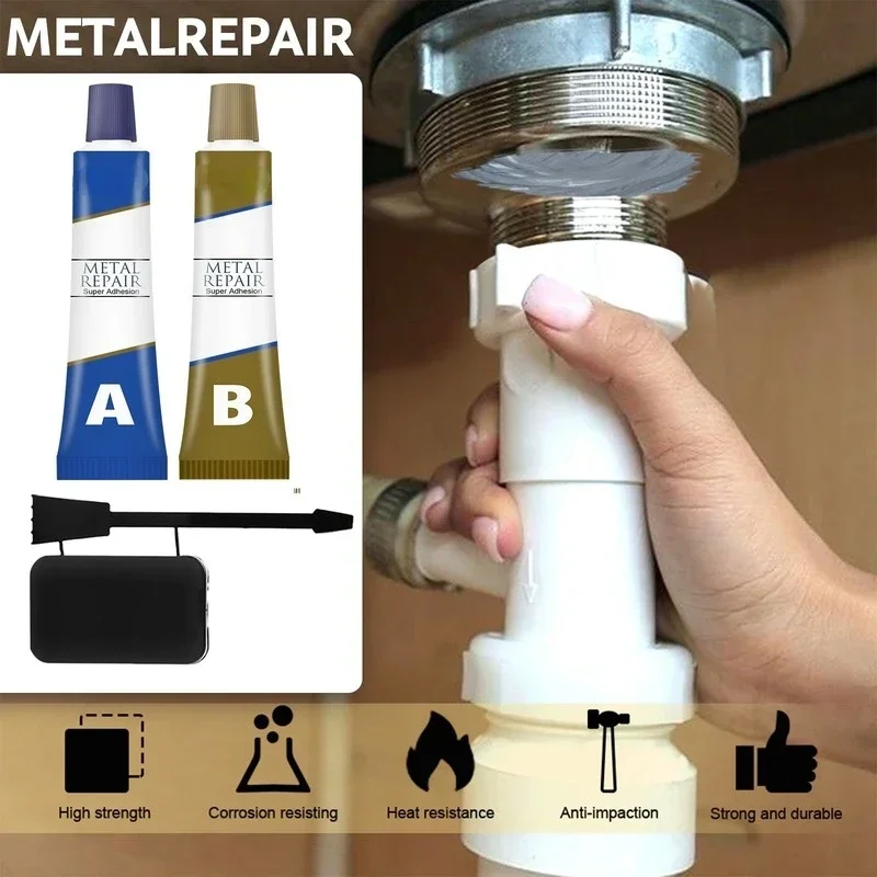 Metal Repairing Paste Adhesive Super Glue Heat Resistance Permanent Quick Dry Soldering Industrial Welding Glue DIY Home Repair