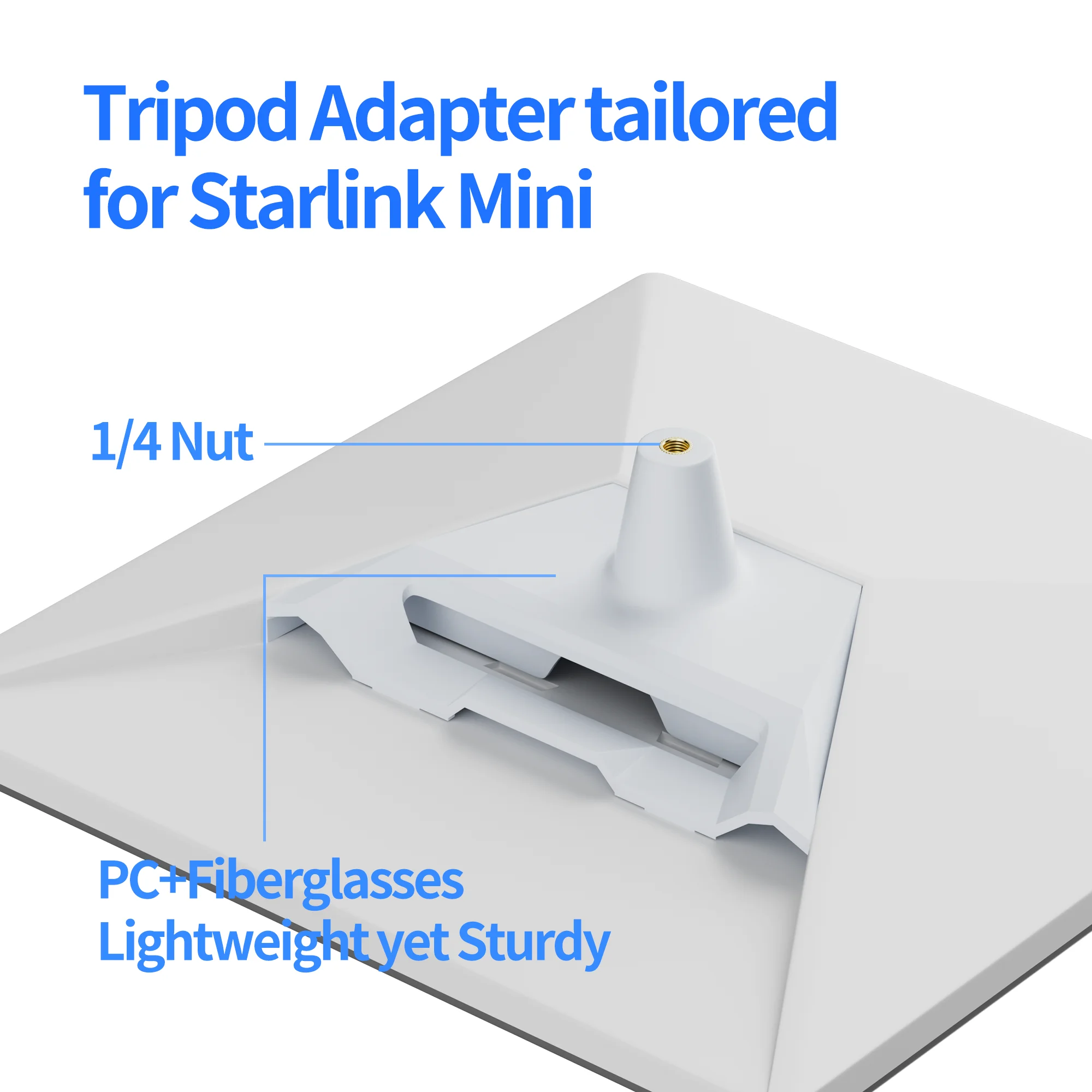 Foldable Plastic Tripod Starlink Mini Extendable Stand Mount Kit With Nut Adapter 3-Stage Height Adjustable For Travel RV Field