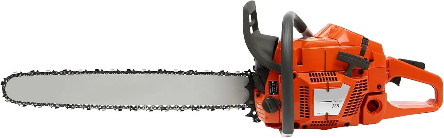 24Inch Gas Chainsaw, 2-Stroke 65Cc Gasoline Powered Chainsaw Cutting Wood Gas Sawing Crankcase Chain Saw, 3.4Kw Single Cylinder