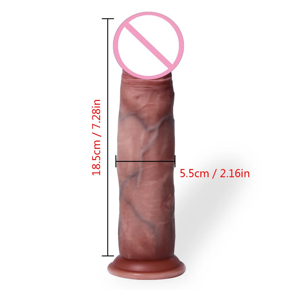 Real Skin Sliding Feeling Dildos Foreskin Penis Suction Cup Huge Big Dick Silicone Sex Toys for Woman Female Adult Masturbators