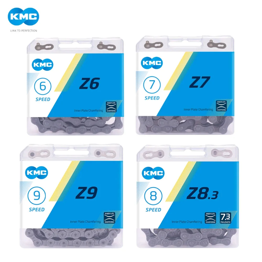 KMC Z-series 6\7\8\9 Speed Universal Bicycle Chain Chromized Mushroom-shaped Chain Shaft Enhanced Wear Resistance