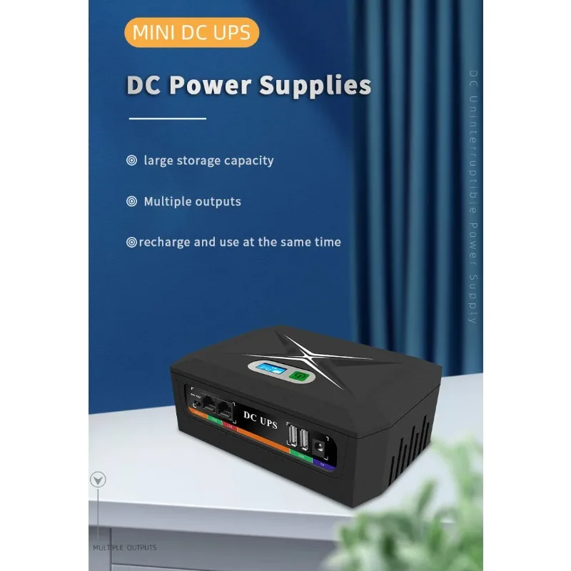 Mini Ups 100W 120Watt 60watt 12v Ups Inbuilt Powre Bank Price Mini Portable Dc Ups for Wi-fi Routers