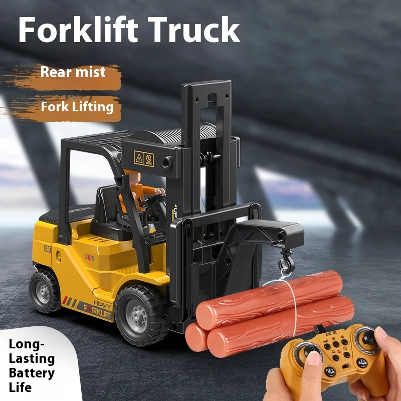 Neue 1/24 Elektrische Fernbedienung Gabelstapler Spielzeug Modell Auto Kran Engineering Auto Junge Kran Modell Spielzeug Geschenk