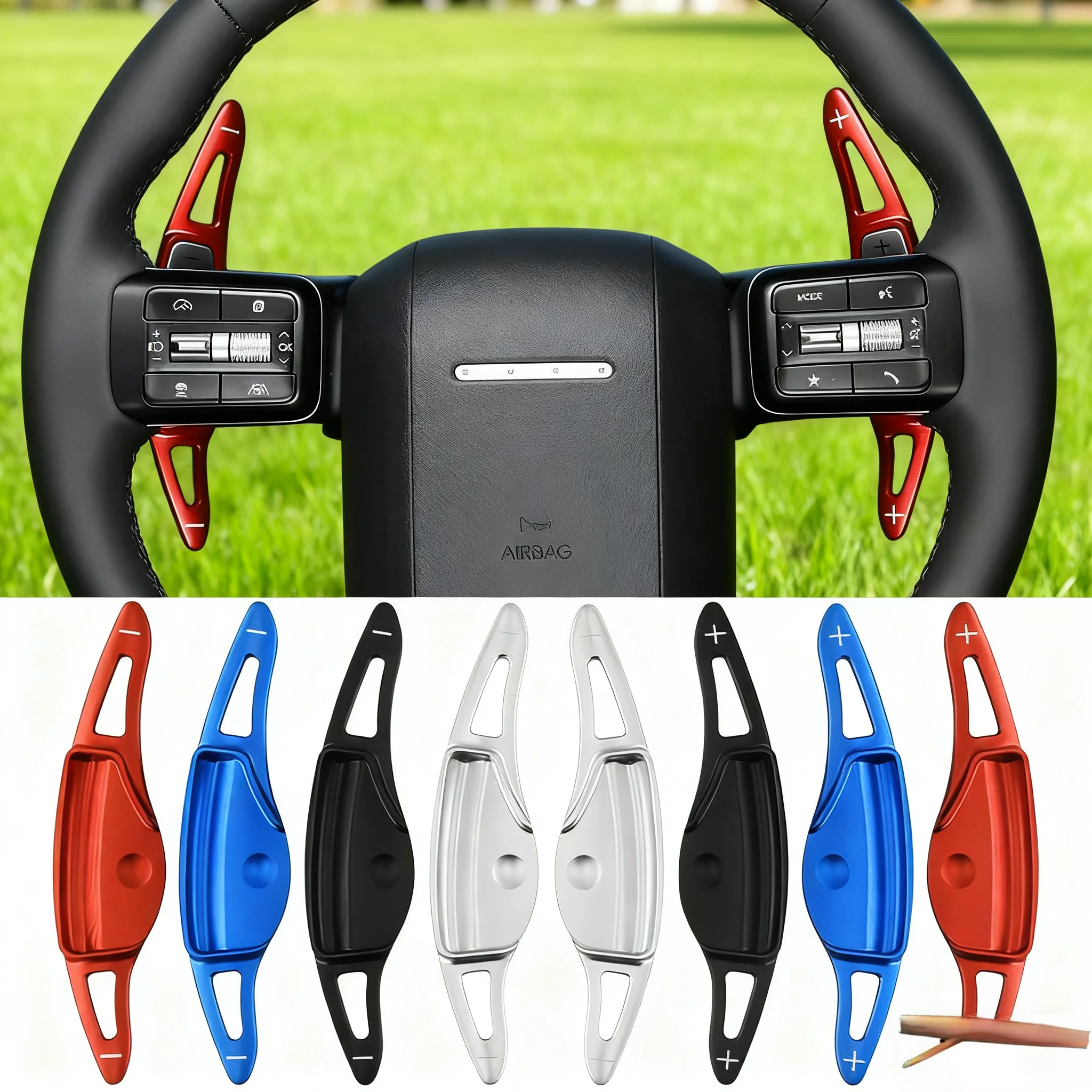 

Лопатка переключения передач для Hyundai Grandeur Hybrid GN7 2022 2023 2024, автомобильный руль, рычаг переключения передач, наклейки DSG, аксессуары