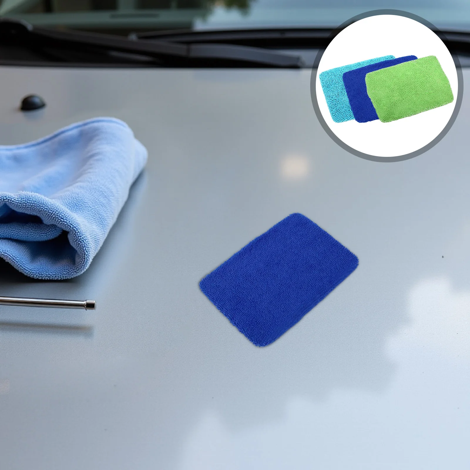Paño de limpieza de ventanas para coches, 9 Uds., azul oscuro, verde, colores brillantes, accesorios de limpieza de coche duraderos y fiables