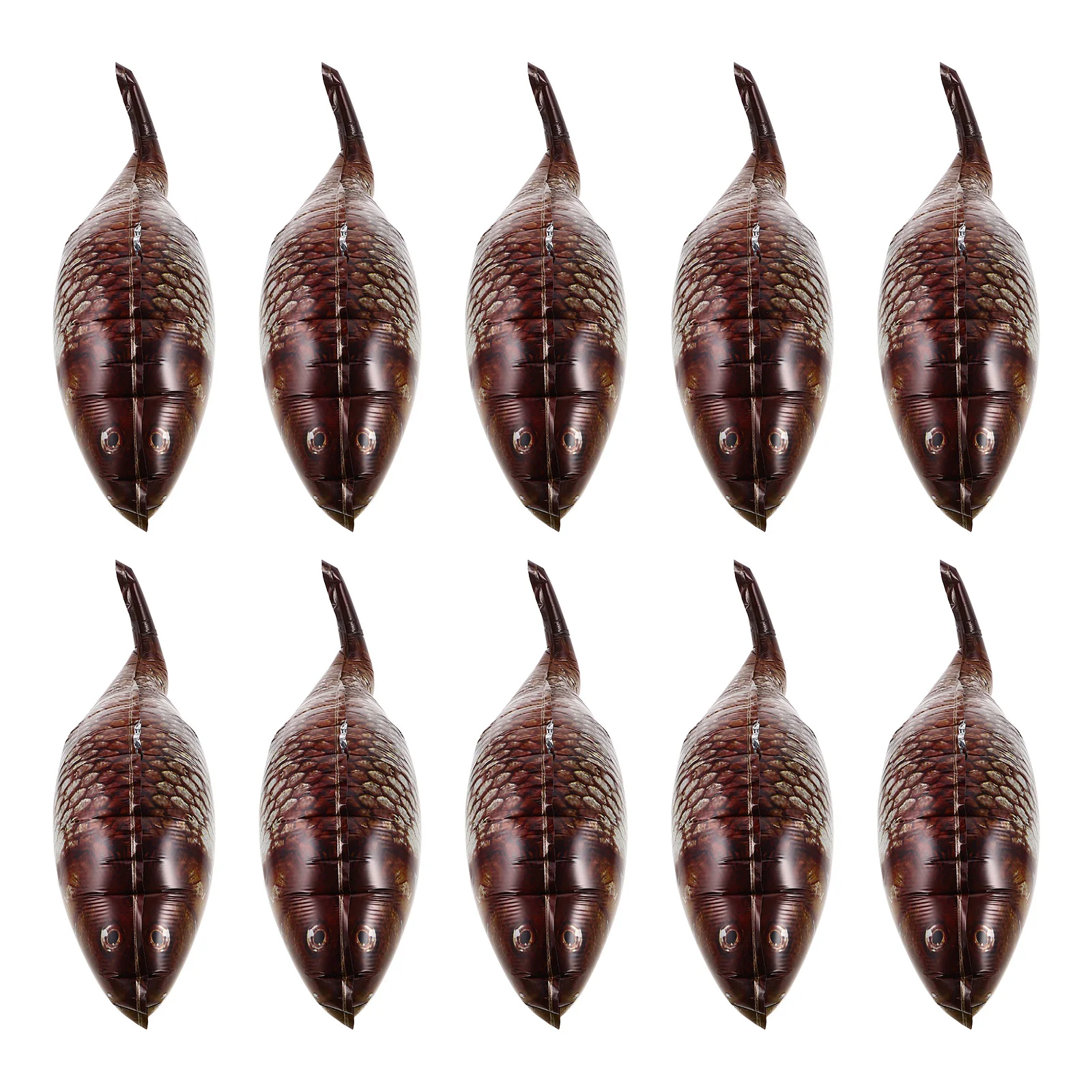 

6 Pcs Decorative Crucian Carp Balloons Fishing Decorations Ocean Animal Birthday Party Marine